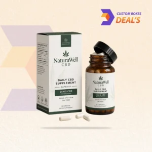 Custom CBD Supplement Boxes with premium packaging design for CBD supplement products