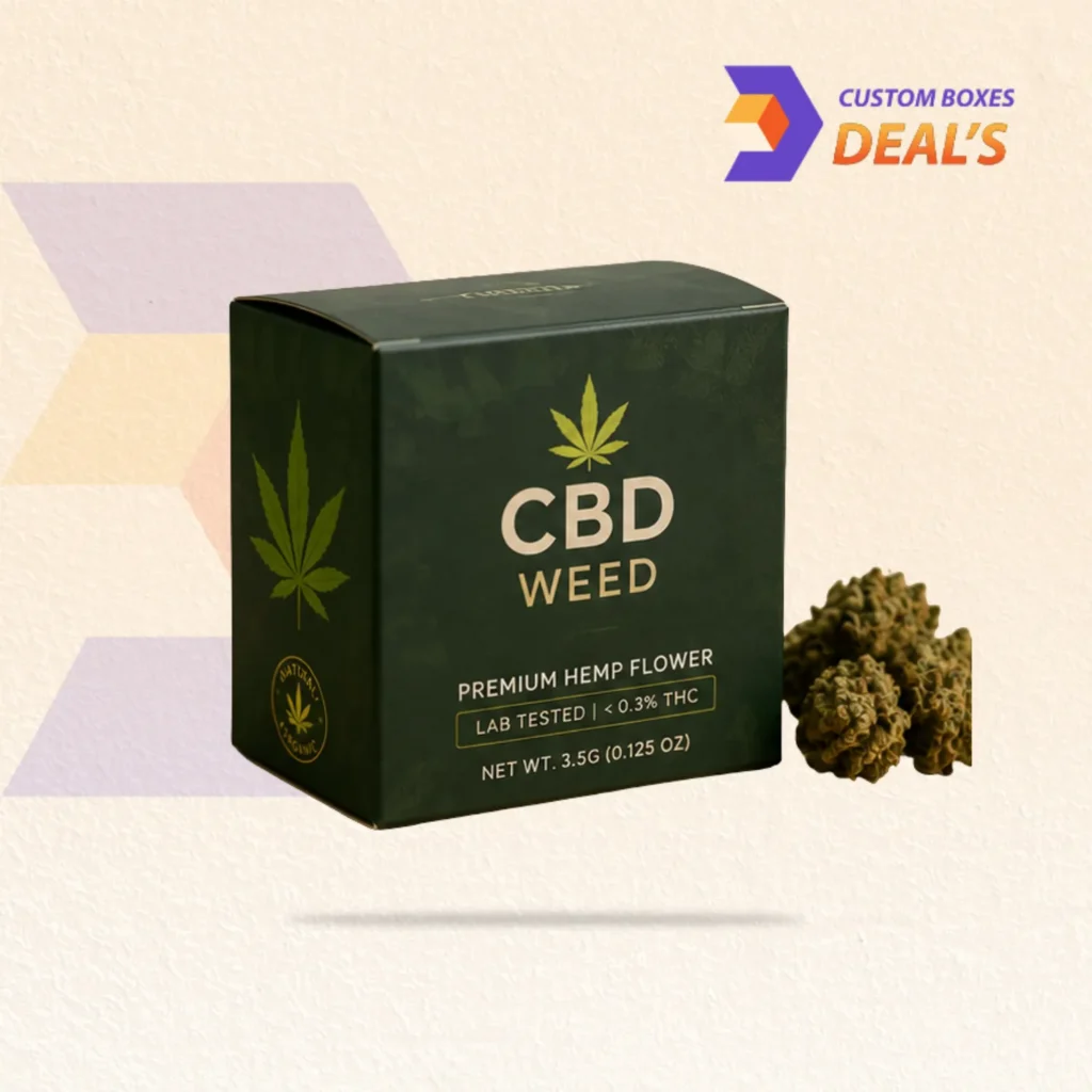 Custom CBD Weed Boxes with premium packaging design for CBD weed products