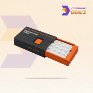 Custom printed child resistant cartons designed for securely packaging prescription medicines