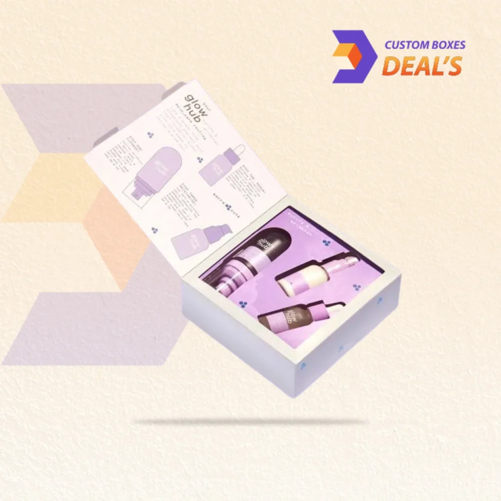 Branded cosmetic clamshell packaging for beauty and personal care products