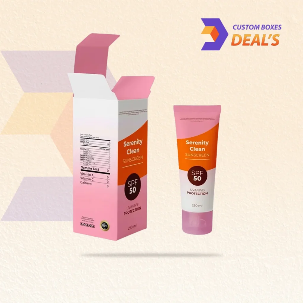 Custom cleanser boxes with branded packaging for beauty and skincare brands
