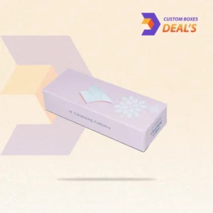 Branded cleansing cotton packaging boxes designed for cosmetic and skincare products