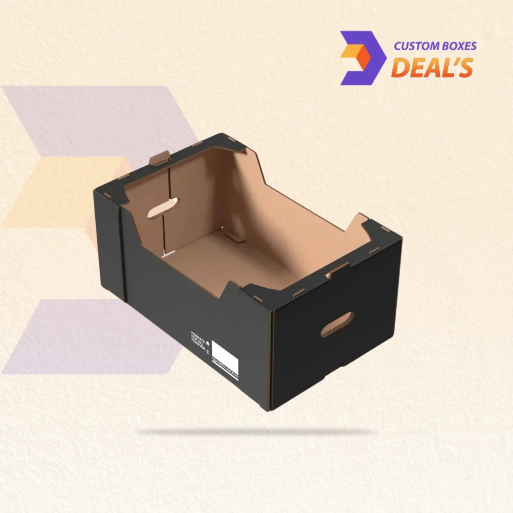 Custom corrugated tray boxes designed for organized retail product packaging and display