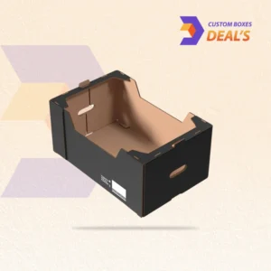 Custom corrugated tray boxes designed for organized retail product packaging and display