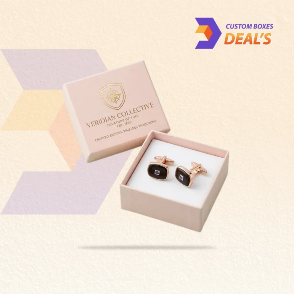 Custom cufflink boxes for branded jewelry and gift packaging