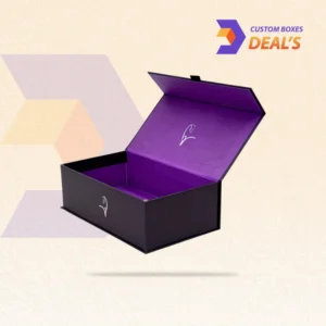 Luxury custom deluxe gift boxes featuring personalized branding and high-quality materials for special products.