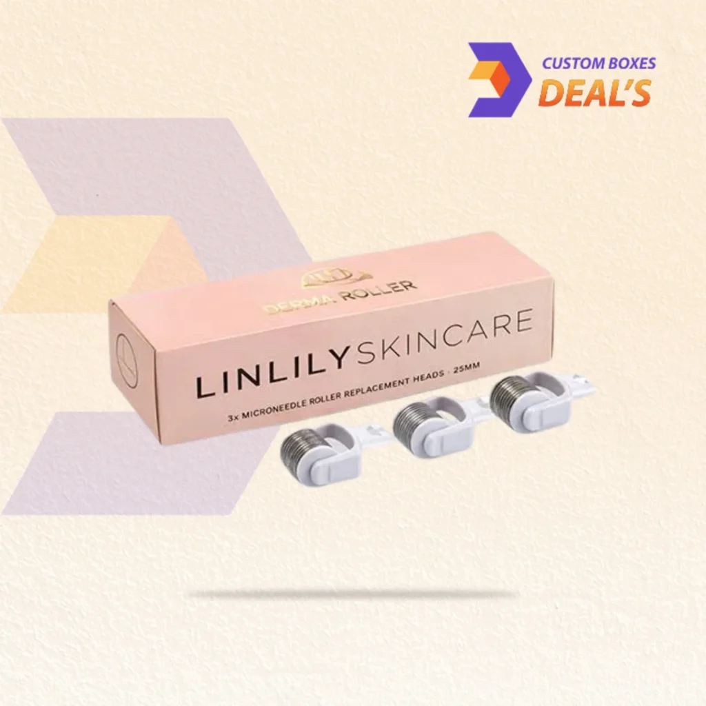 Derma roller packaging designed for skincare tools, microneedling products, and beauty accessories