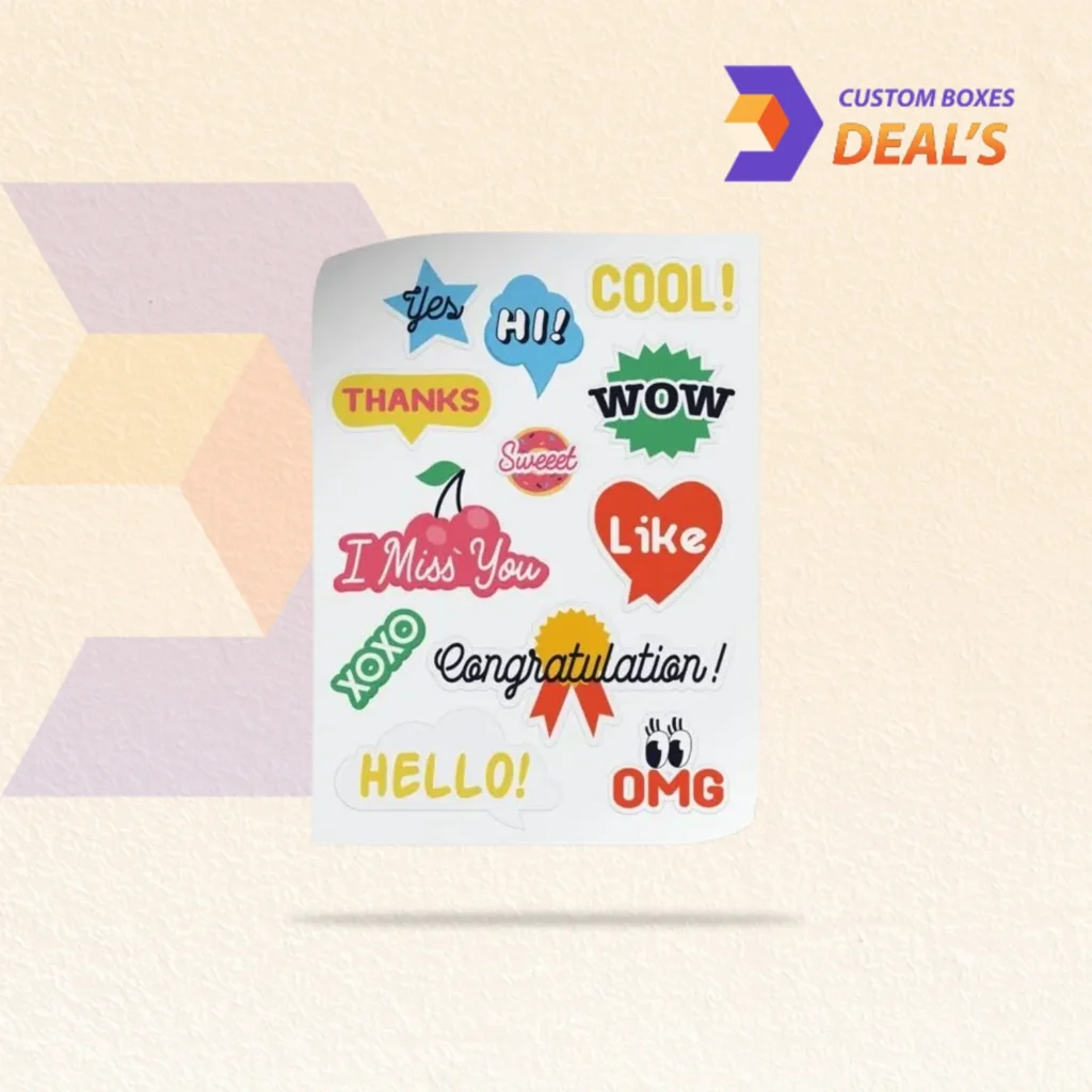 Die cut sticker pages with custom shapes for branding and decoration