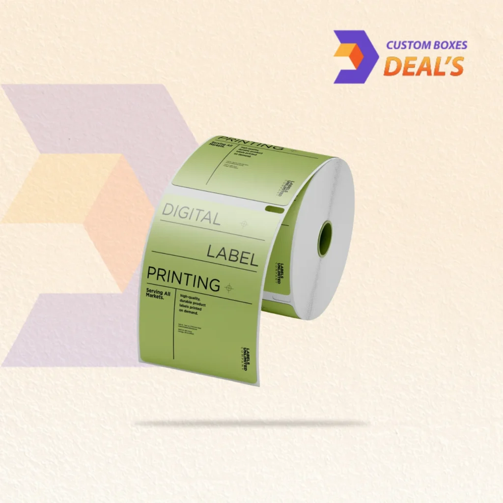 Digital printed paper labels for custom product packaging and branding
