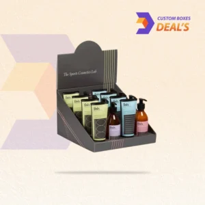 Display packaging boxes for retail products.