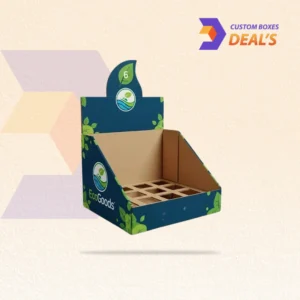 Printed display boxes with dividers for stores.