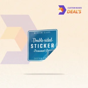 Custom double sided stickers with printed designs on both sides for branding and decoration