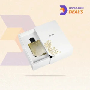 Custom empty perfume boxes with printed branding for fragrance bottles and premium retail presentation.