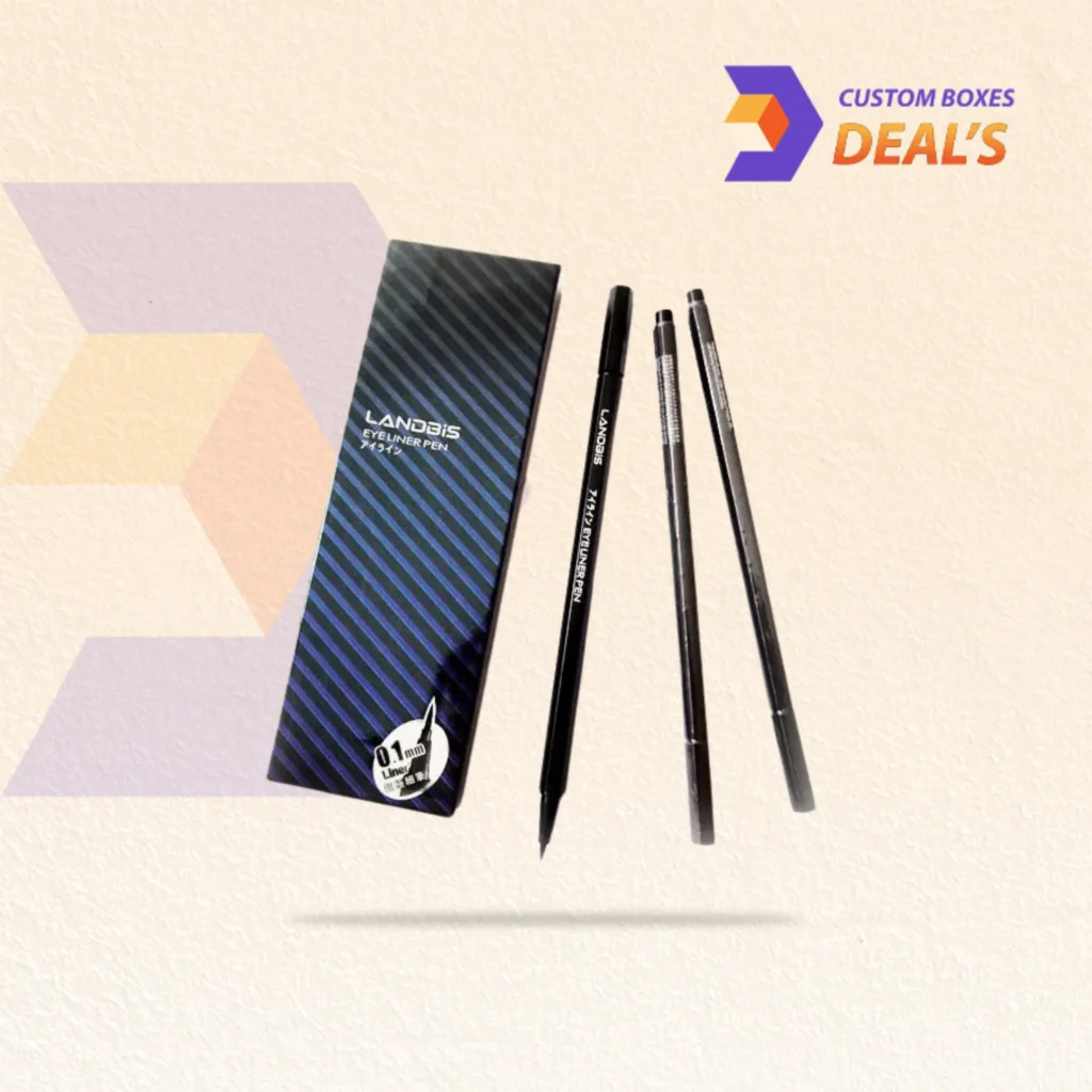 Eyeliner packaging boxes designed for eye makeup, beauty, and cosmetic products