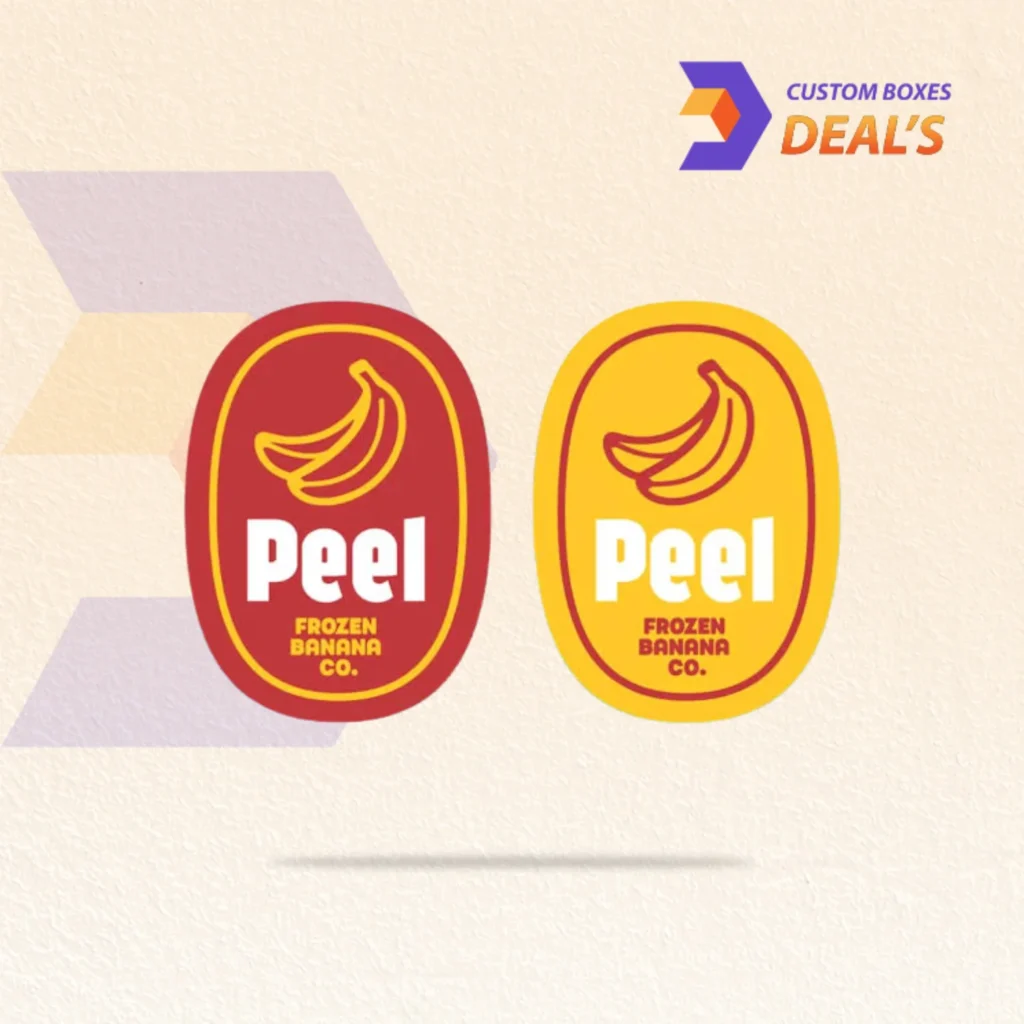 Custom food stickers for branded packaging and retail product labeling