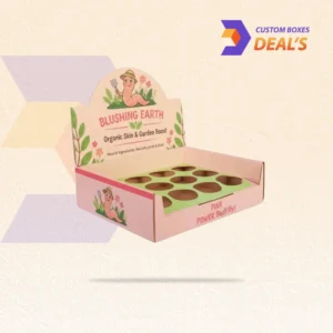 Front cut out display trays for retail products.