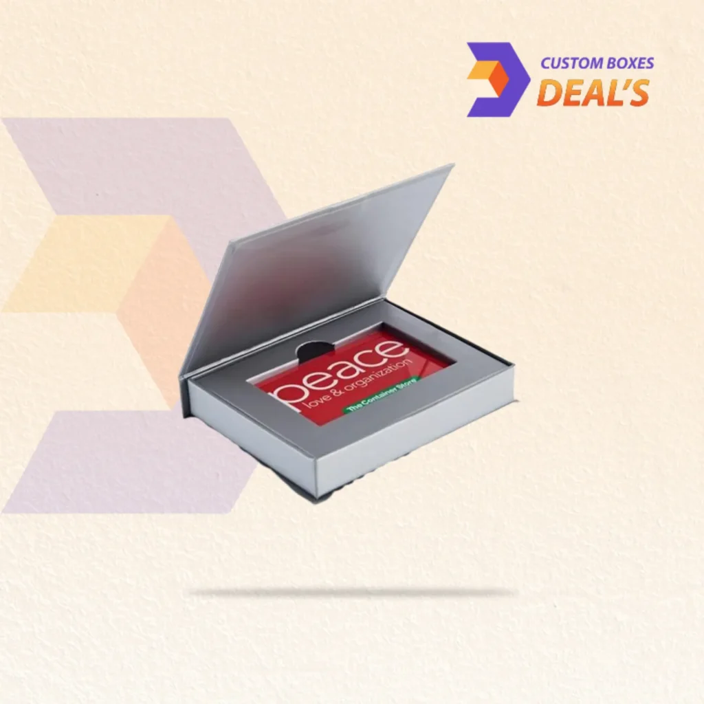 Custom gift card boxes with elegant designs for presenting gift cards and vouchers in style.