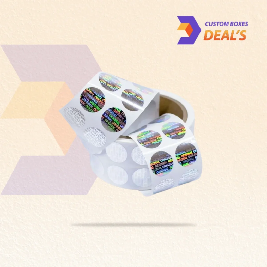Custom hollo labels with holographic finish for product packaging and branding