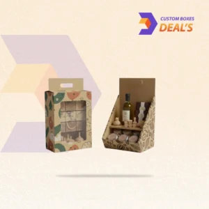 Custom kraft display boxes for countertop and shelf product presentation