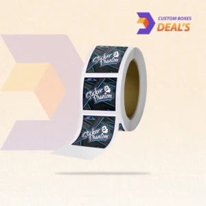 Custom stickers roll with printed logo labels for product packaging