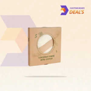 Premium loofah packaging boxes with custom printing for beauty and wellness brands