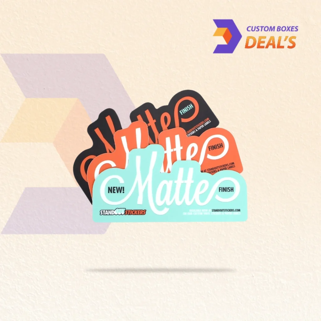 Matte stickers with a smooth non-glossy finish for custom branding