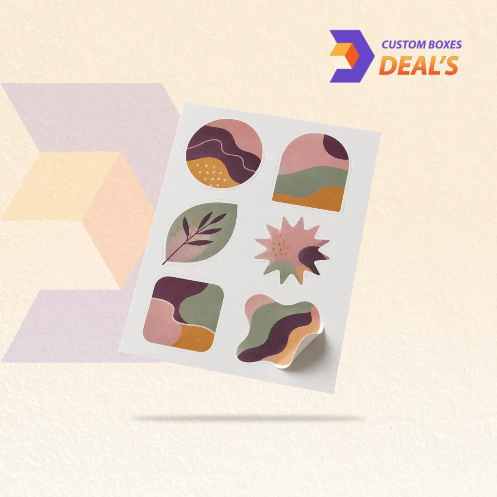 Custom matte sticker with printed logo for branded product packaging