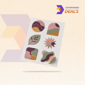 Custom matte sticker with printed logo for branded product packaging