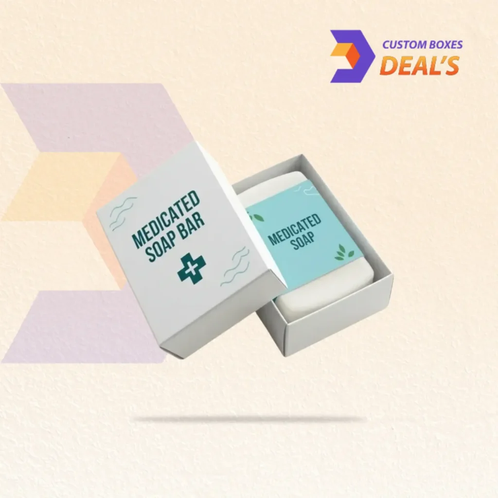 Custom Medicated Soap Boxes designed with secure packaging to protect and showcase medicated soap products.