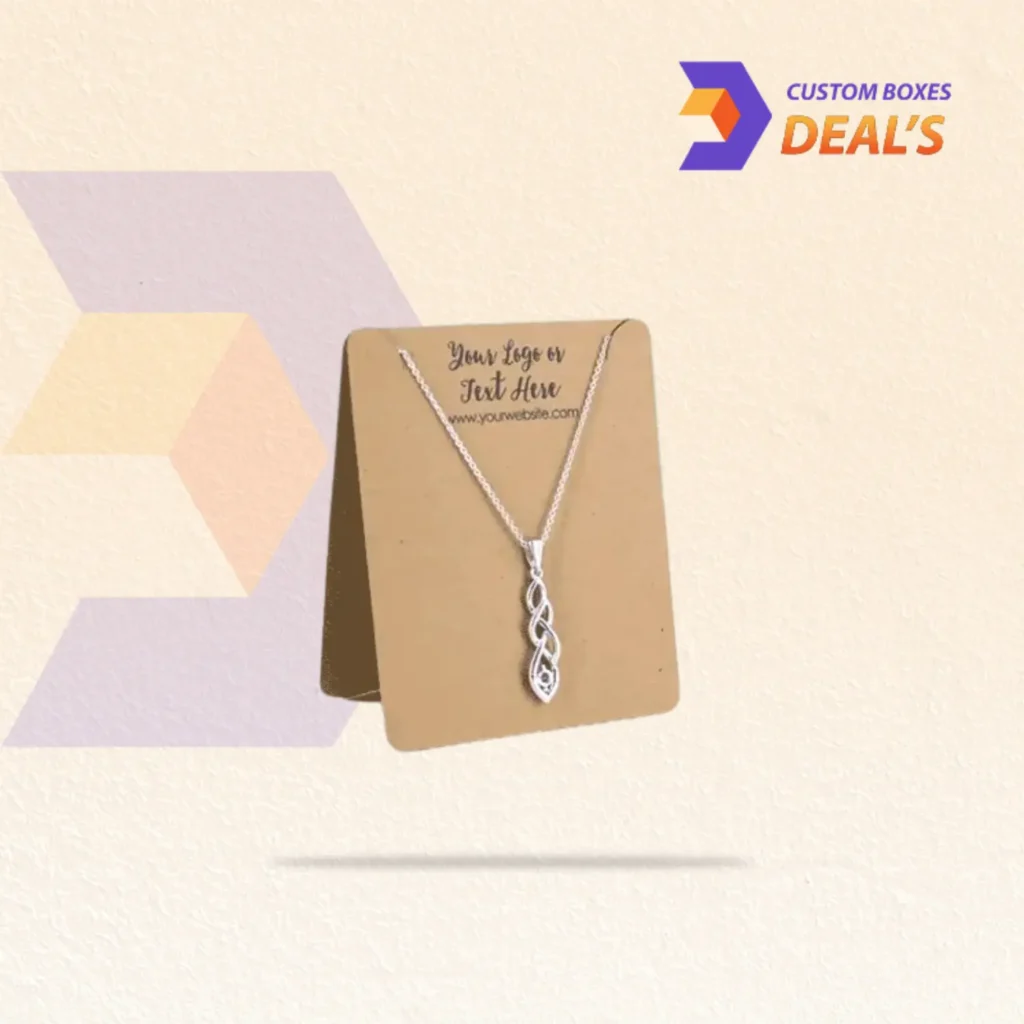Custom necklace cards designed for organized and professional jewelry presentation