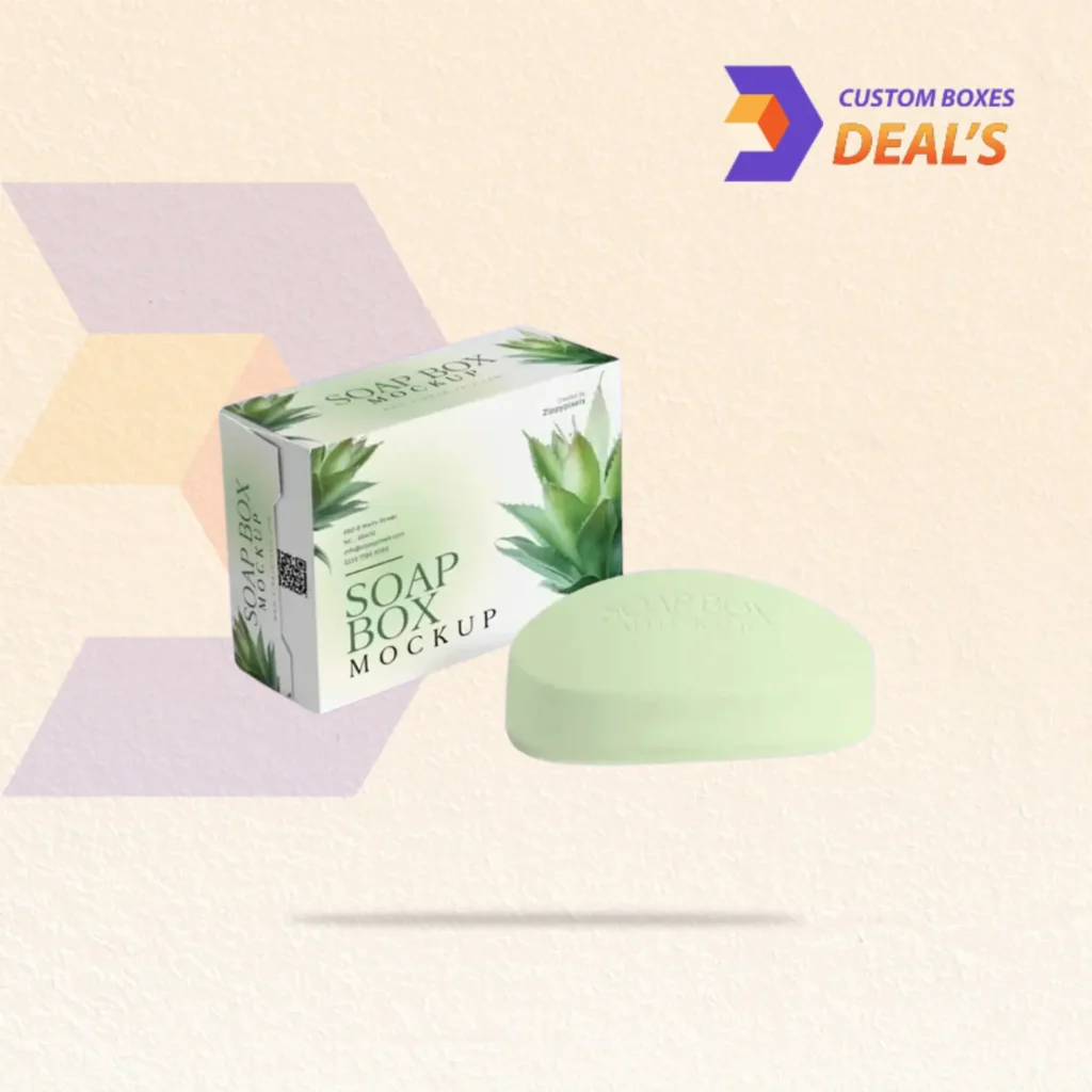 Custom organic hemp soap boxes with natural packaging design for premium soaps