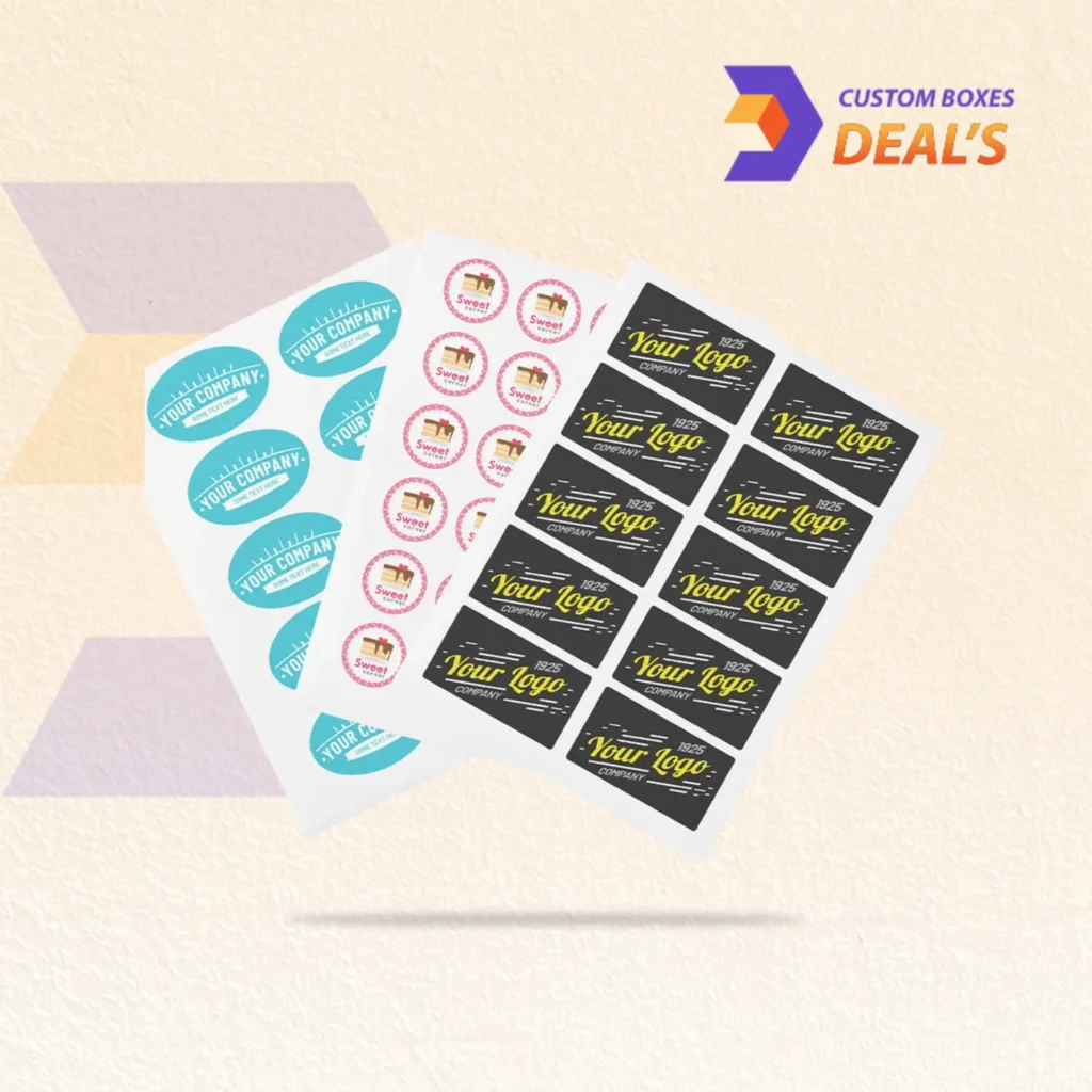 Custom page stickers featuring multiple printed designs on one sticker sheet