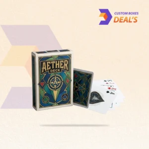 Paper playing card box for secure storage, card decks, and retail game packaging