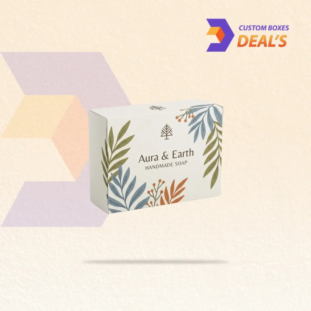 Custom paper soap boxes with stylish designs and durable packaging to protect and display soap products.