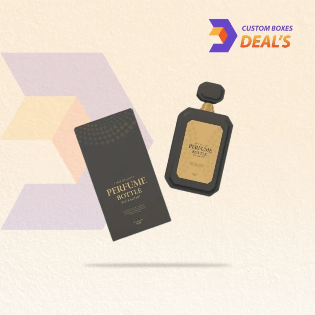 Custom perfume packaging with branded printing for fragrance bottles and premium retail presentation.