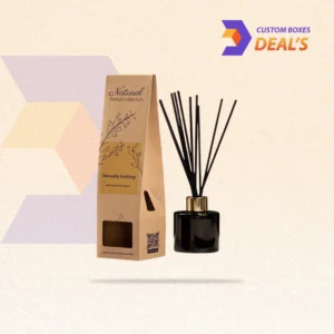Perfume reed diffuser box with custom printing for fragrance bottles, reed sets, and retail presentation