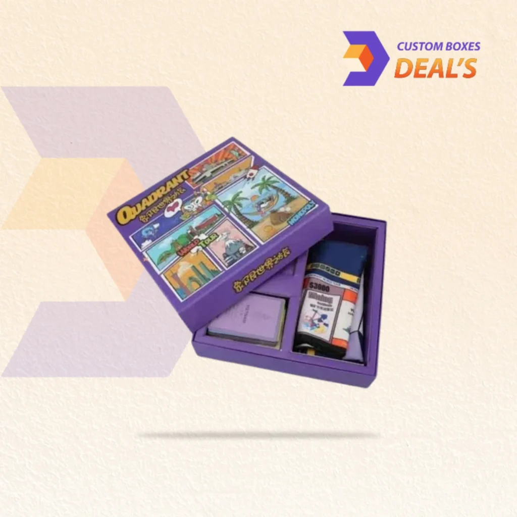 Custom printed game boxes for product protection, organized storage, and attractive retail presentation
