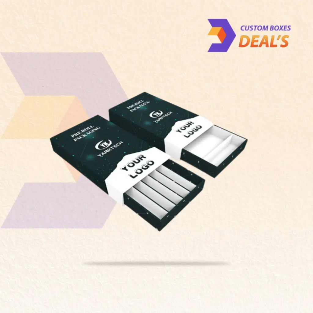 Premium custom printed child resistant boxes with durable structure and branded packaging for retail products