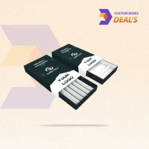 Premium custom printed child resistant boxes with durable structure and branded packaging for retail products