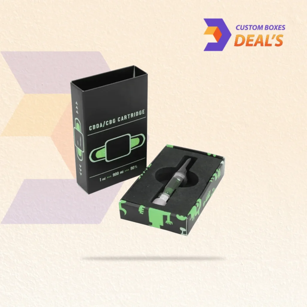 Custom printed lid and tray vape boxes designed for premium retail presentation