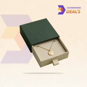 Stylish paper jewelry boxes designed to store and present rings, earrings, and other accessories safely.