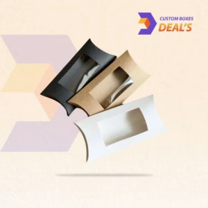 Premium pillow packaging boxes with clear window for stylish product presentation
