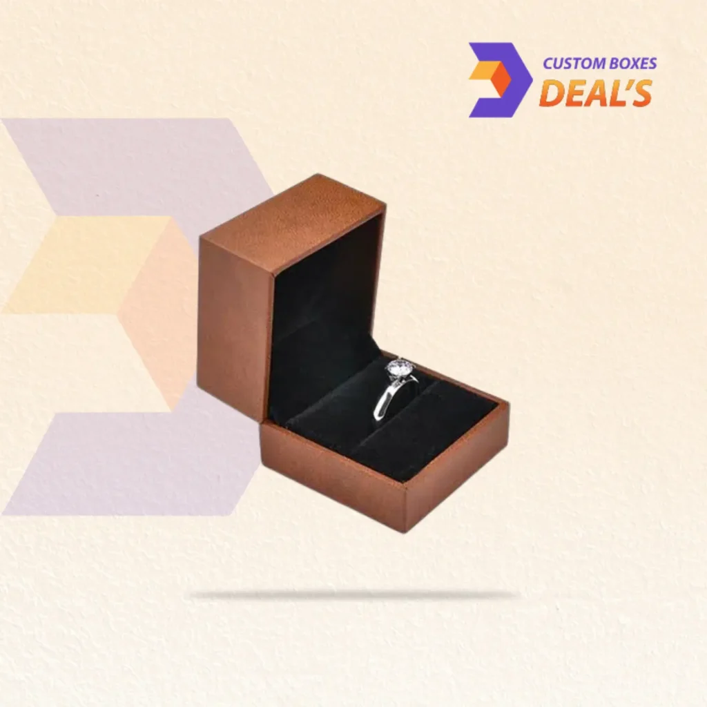 Stylish ring display boxes designed to showcase rings beautifully while providing secure protection.