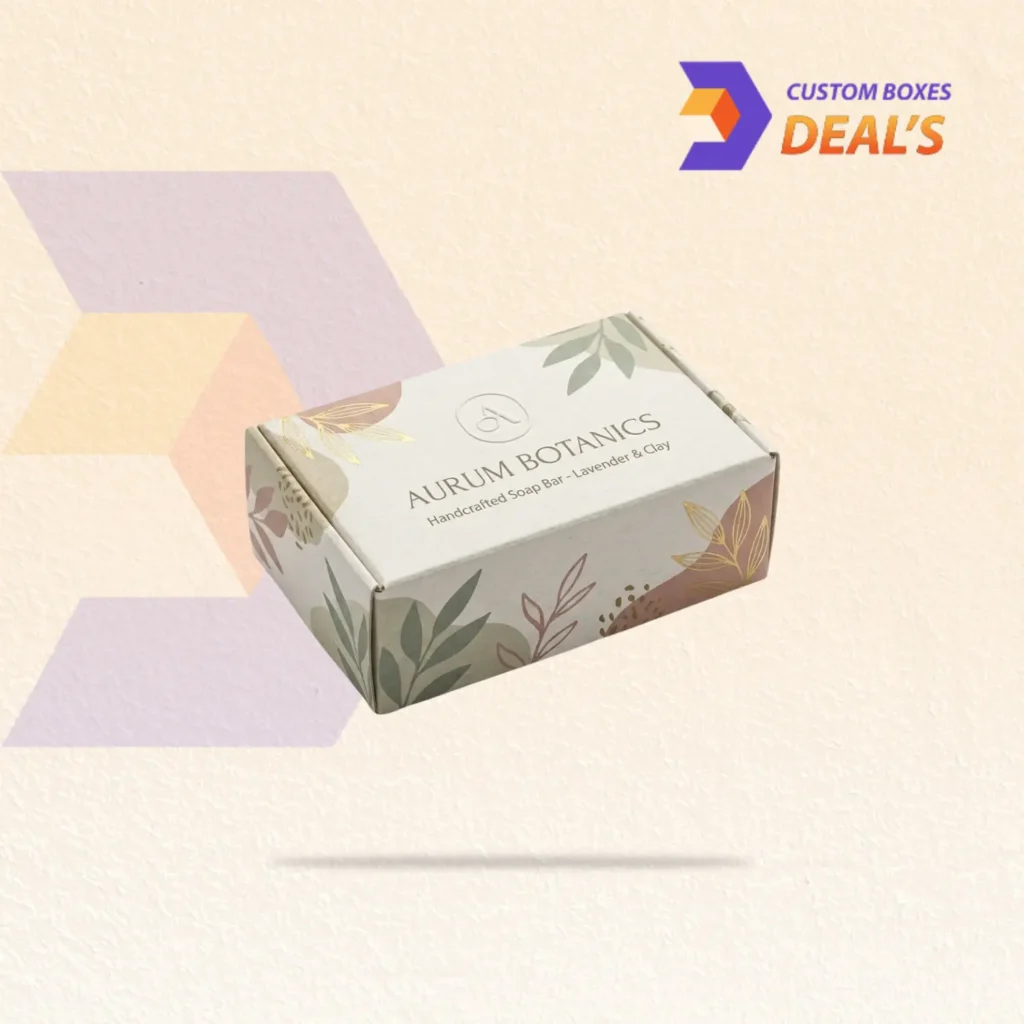 Custom printed soap boxes with vibrant designs and premium packaging to enhance product presentation.