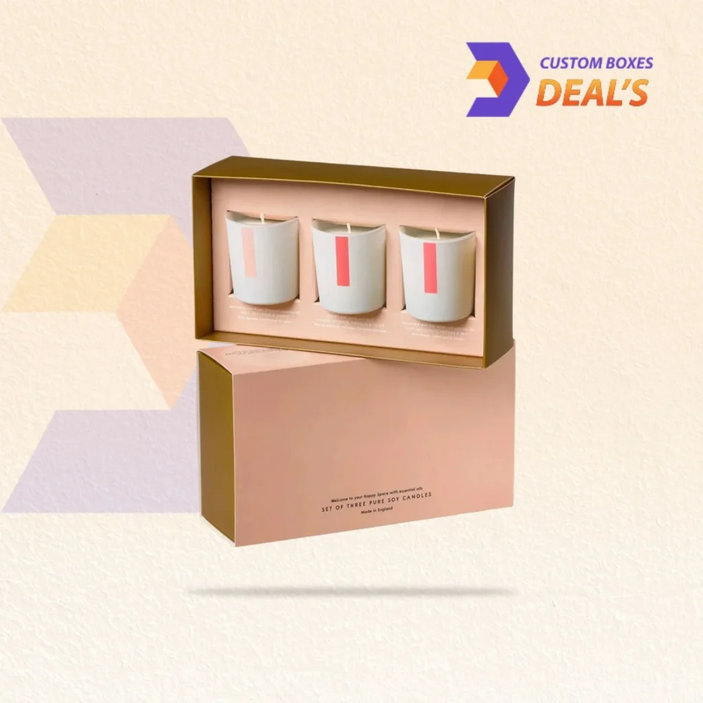 Custom votive candle boxes with logo printing for compact retail packaging