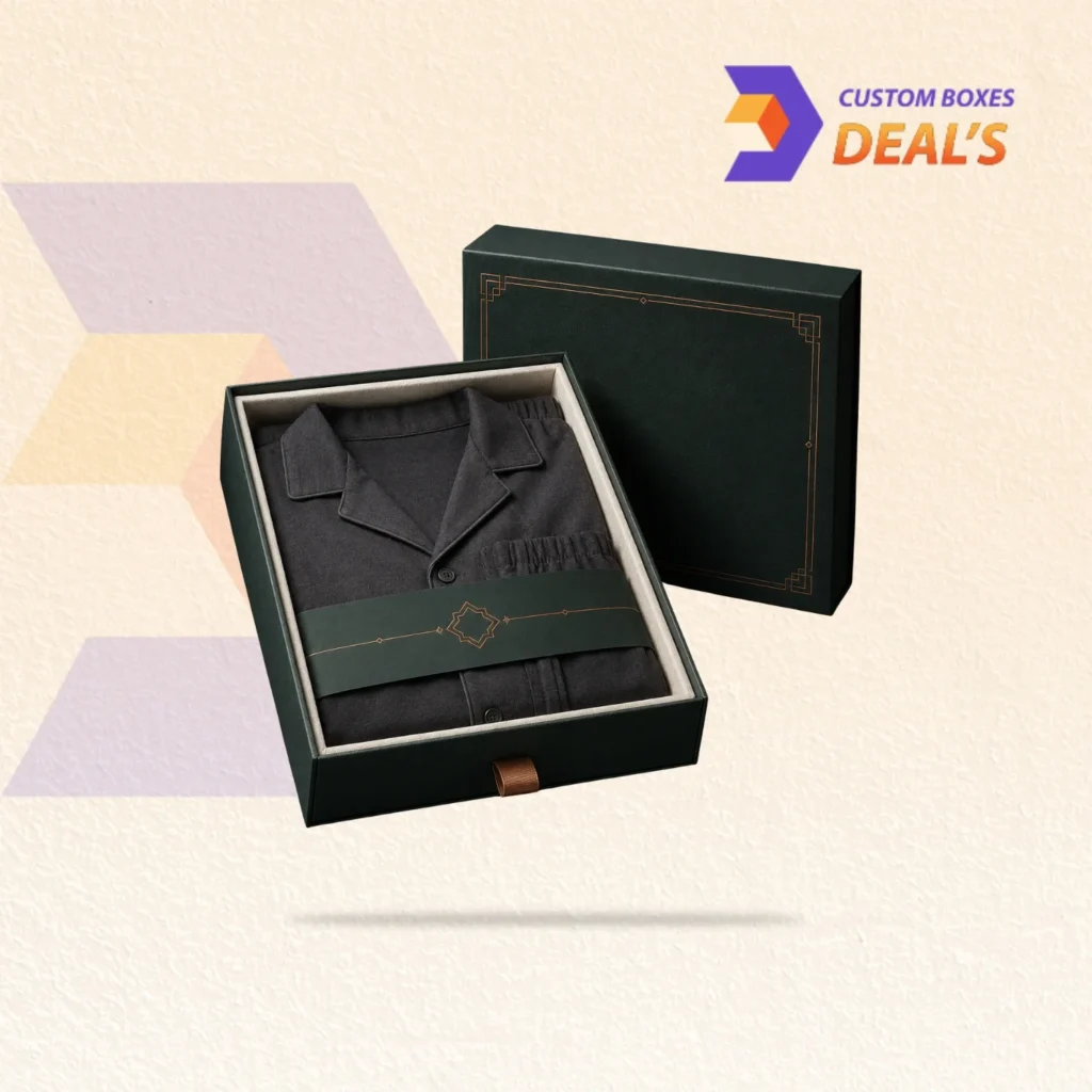 Custom pyjama packaging boxes designed for stylish presentation and secure product protection.