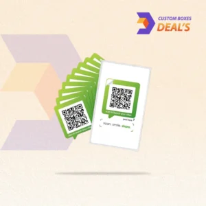 Custom QR code stickers printed with business logos for product packaging and promotions