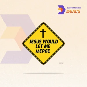 Religious bumper sticker featuring a faith message and spiritual design for vehicle decoration