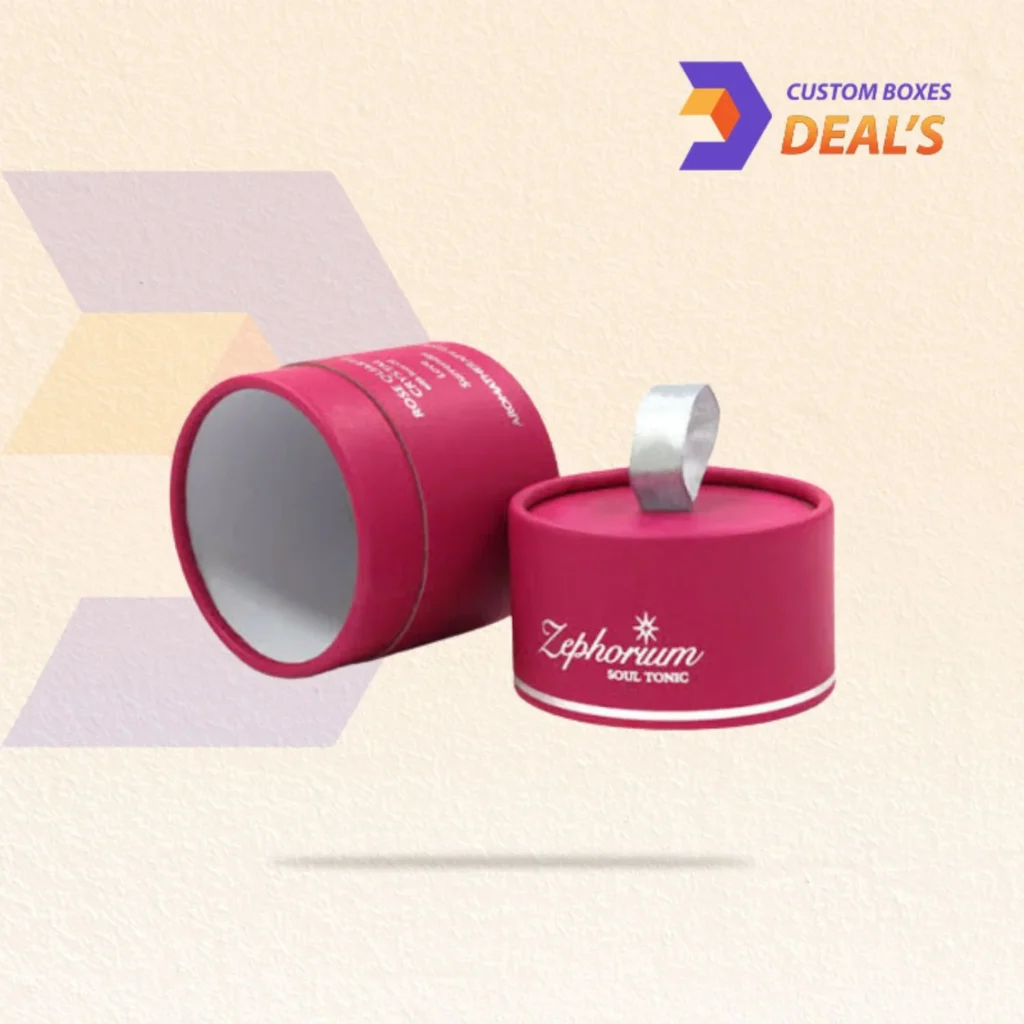 Custom round candle boxes with logo printing for distinctive retail presentation