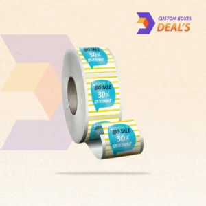 Semi-gloss paper labels for product packaging branding and retail use